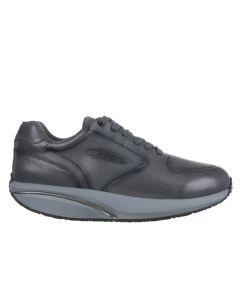 MBT 1997 Classic Leather Men's Walking Shoes in Grey/ Grey Sole