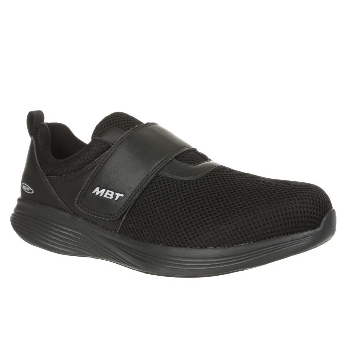 MBT Global Shoes Store MBT Modena Men De Acacia Velcro Diabetic Shoe in Black Online Shoes Shopping