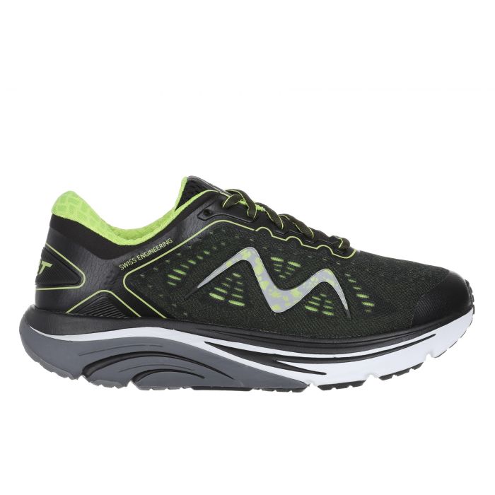 Lime green and black tennis shoes on sale